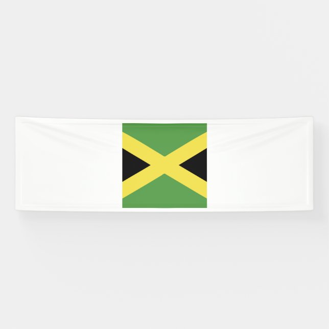 Jamaica Flag Emblem Banner (Horizontal)