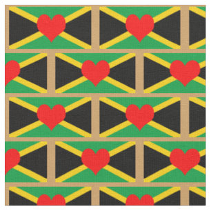 Jamaica Flag Fabric & Heart, trendy fashion/reggae