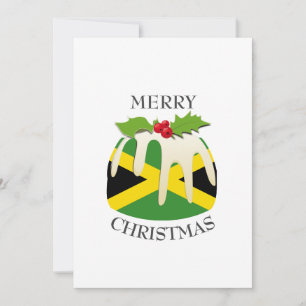 JAMAICA FLAG   Festive Plum Pudding   Christmas Holiday Card