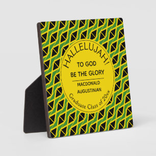 Jamaica Flag HALLELUJAH Personalised Graduate Plaque