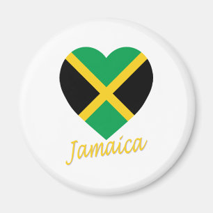 Jamaica Flag Heart Magnet