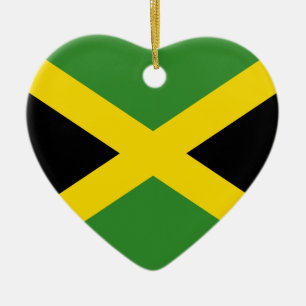 Jamaica Flag Heart Ornament