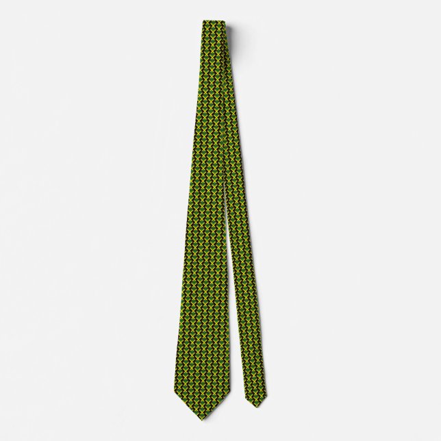 Jamaica Flag Hearts Tie (Front)