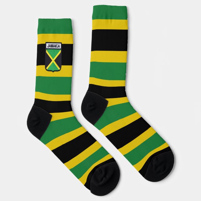 Jamaica Flag Jah Rastafari Rasta Reggae Socks (Right)