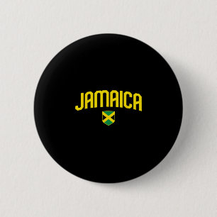 Jamaica Flag Jamaican Vintage Athletic Throwck Sou 6 Cm Round Badge
