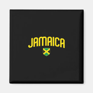 Jamaica Flag Jamaican Vintage Athletic Throwck Sou Magnet