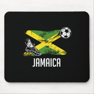 Jamaica Flag Jersey Jamaican Soccer Team Jamaican Mouse Pad