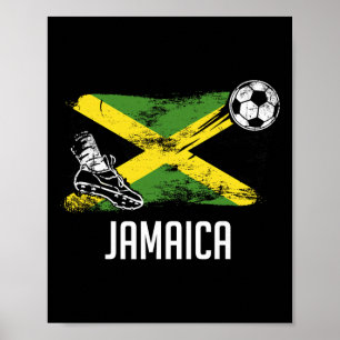 Jamaica Flag Jersey Jamaican Soccer Team Jamaican Poster