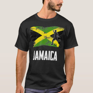 Jamaica Flag Jersey  Soccer Team piggy  T-Shirt