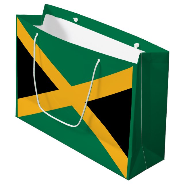 Jamaica Flag Large Gift Bag (Front Angled)