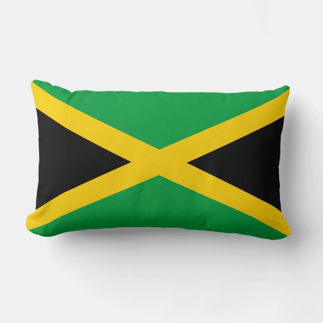 Jamaica Flag Lumbar Cushion (Front)