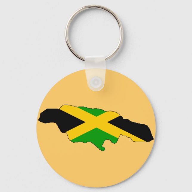 Jamaica flag map key ring (Front)