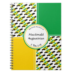 JAMAICA Flag Map Outline Sermon Notebook