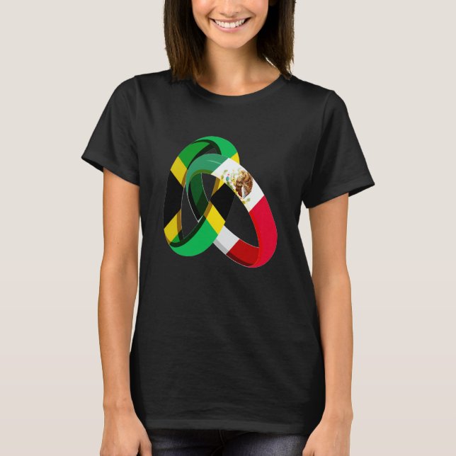 Jamaica Flag Mexico Grown Ring Marriage Wedding T-Shirt (Front)