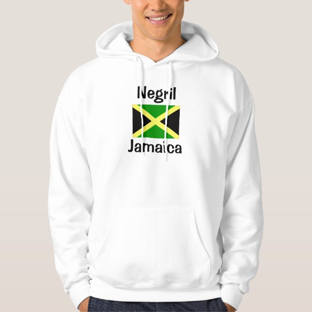 Jamaica Flag Negril, Jamaica Hoodie (Front)