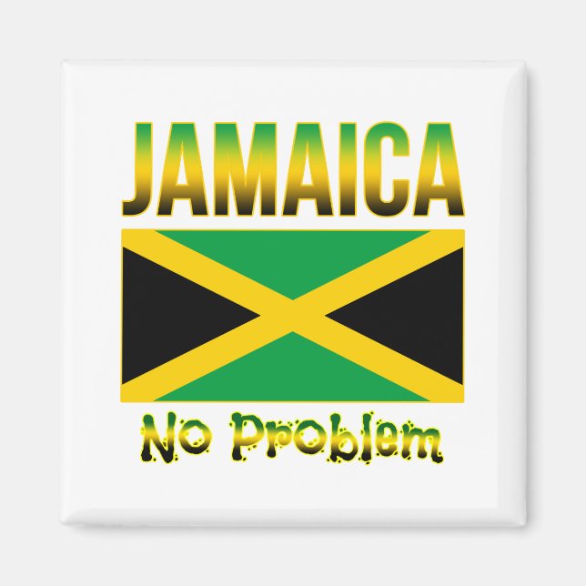 Jamaica Flag No Problem Magnet (Front)