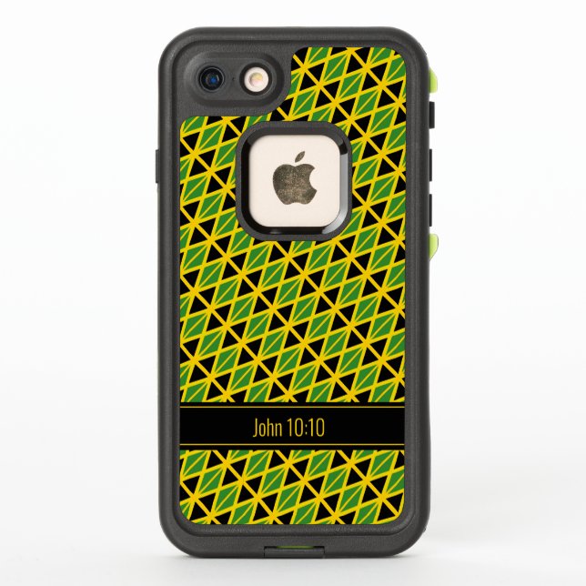 JAMAICA FLAG Patriotic Personalised LifeProof iPhone Case (Back)