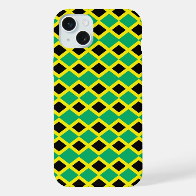 Jamaica flag pattern iPhone case (Back)