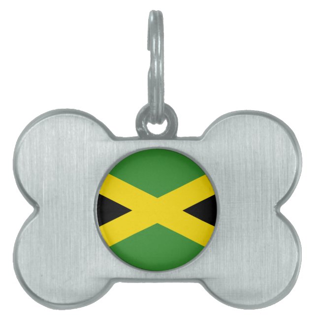 Jamaica Flag Pet ID Tag (Front)