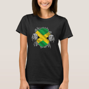 Jamaica Flag Rasta Afro Reggae Patriotic Jamaican T-Shirt
