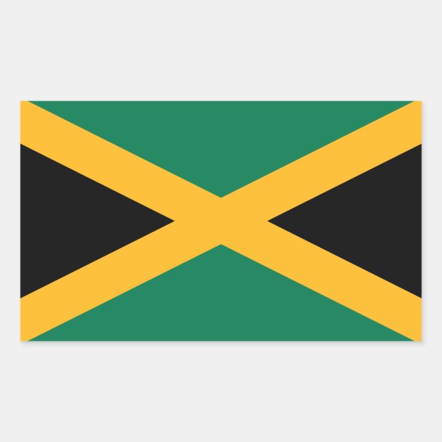 Jamaica Flag Rectangular Sticker (Front)