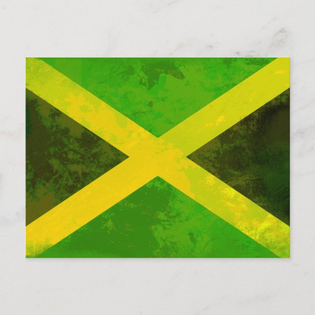 jamaica flag - reggae roots postcard (Front)