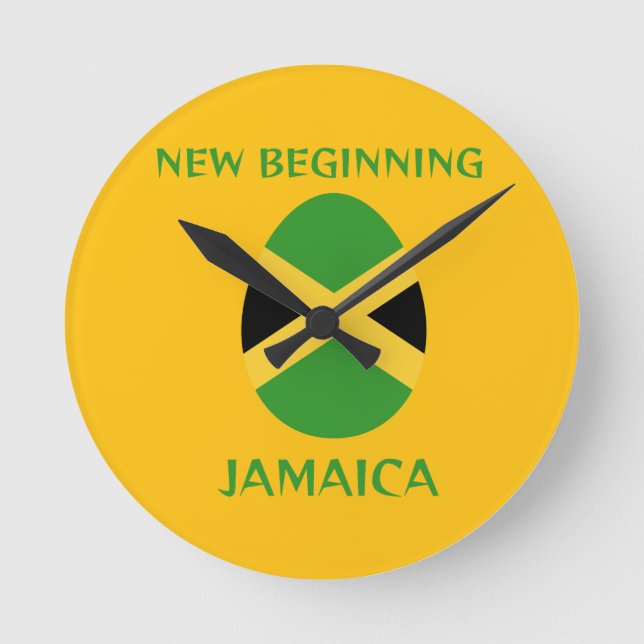 Jamaica flag round clock (Front)