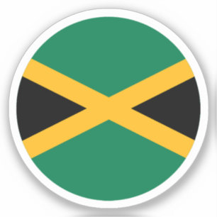 Jamaica Flag Round Sticker