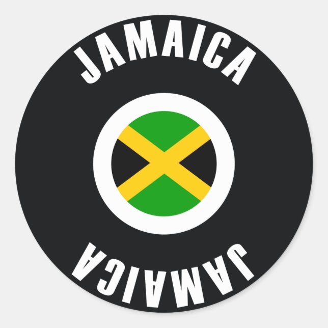 Jamaica Flag Simple Classic Round Sticker (Front)