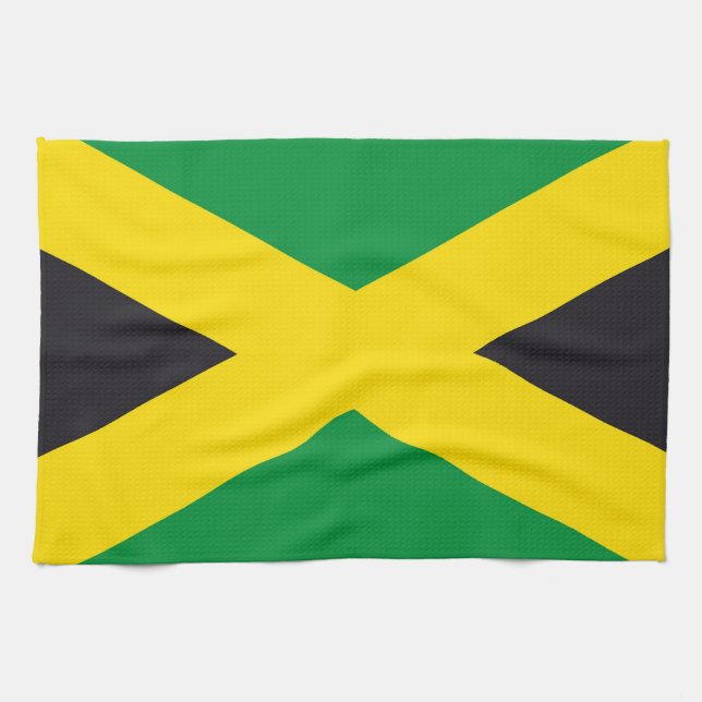 Jamaica flag tea towel (Horizontal)