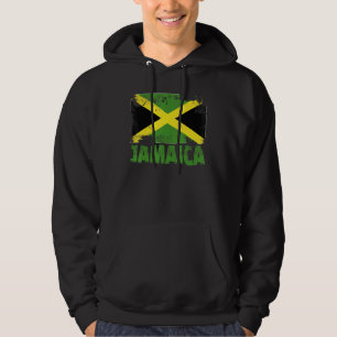 Jamaica Flag Vintage Distressed Jamaican Grunge Tr Hoodie