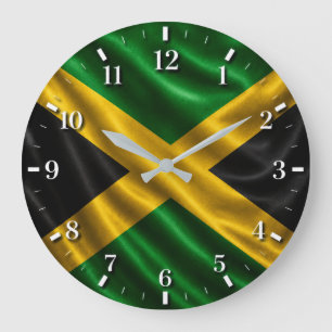 Jamaica Flag Watch 2026 Large Clock
