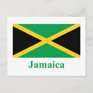 Jamaica Flag with Name Postcard