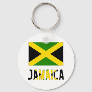 Jamaica Flag & Word Key Ring
