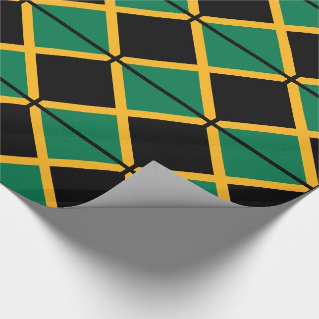 Jamaica Flag Wrapping Paper (Corner)