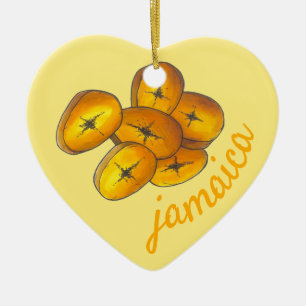 JAMAICA Fried Plantains Jamaican Food Cuisine Ceramic Ornament