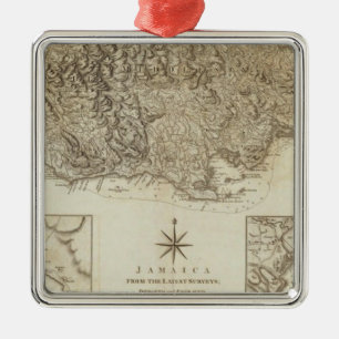 Jamaica from the latest surveys metal tree decoration
