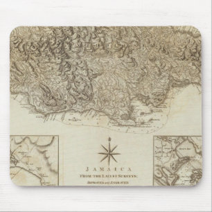 Jamaica from the latest surveys mouse pad