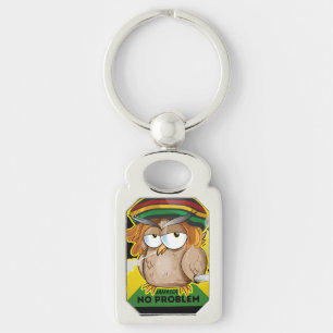 Jamaica Funny Rasta Smoking Owl Key Ring