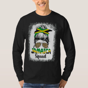 Jamaica Girls Trip 2022 Messy Bun Hair Sunglasses T-Shirt