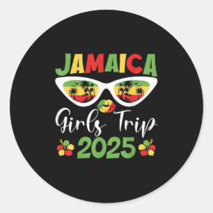 Jamaica Girls Trip 2025 Women Summer Vacation Jama Classic Round Sticker