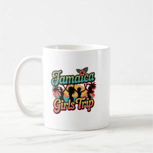Jamaica Girls Trip Squad 2025  Tropical Vibes Coffee Mug