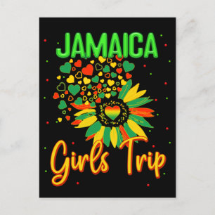 Jamaica Girls Trip Sunflower Lovers Matching Group Postcard