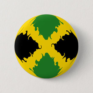 Jamaica Gnarly Flag 6 Cm Round Badge