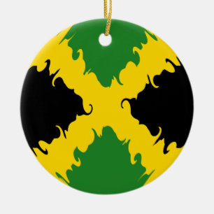 Jamaica Gnarly Flag Ceramic Tree Decoration