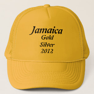Jamaica gold silver trucker hats