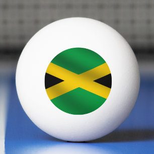 Jamaica Green Black & Gold Jamaican Flag Ping Pong Ball