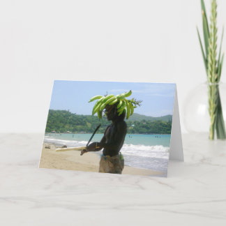 Jamaica - Greeting Card - Local Fishing Beach
