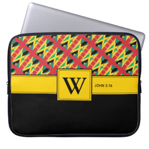 JAMAICA GRENADA Bible Monogram Christian Laptop Sleeve