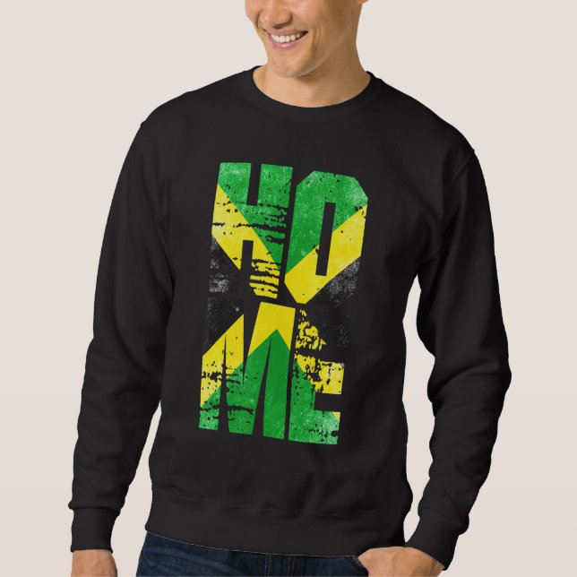 Jamaica Home Rastafarian Reggae Vintage Jamaican F Sweatshirt (Front)